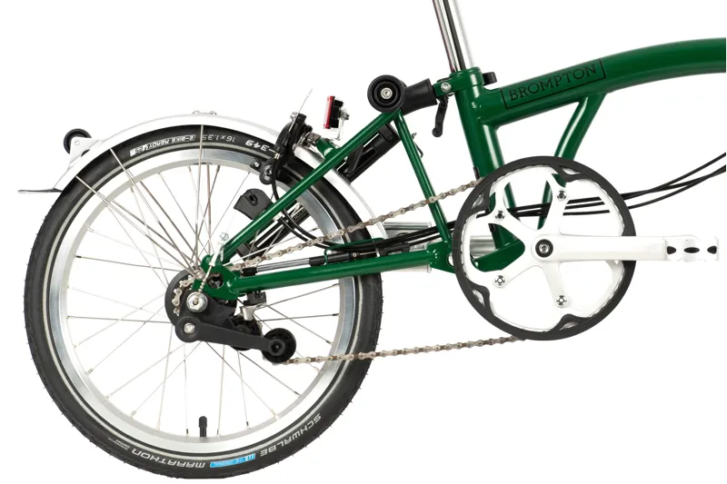Brompton C-Line Explore High Bar Folding Bike Racing Green-4